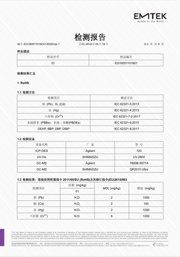 檢測報告